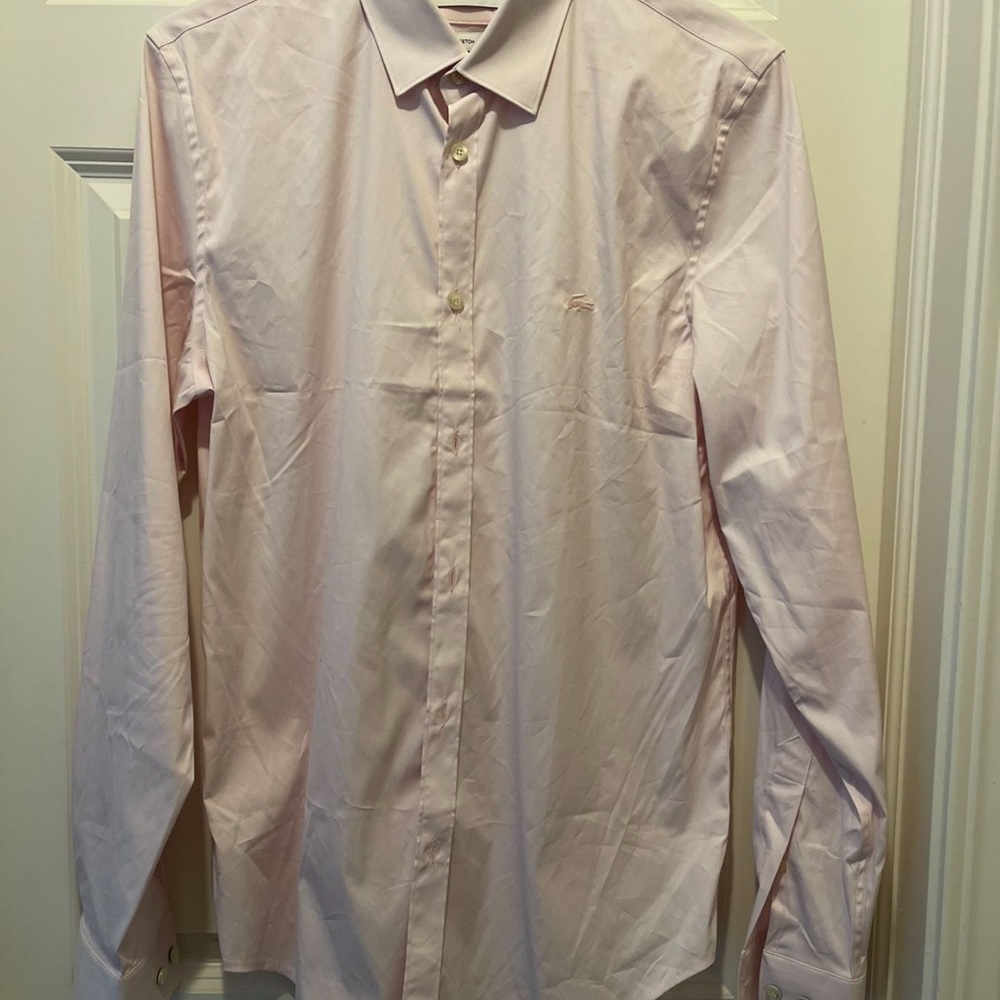 Blush Pink Men’s slim fit Lacoste shirt